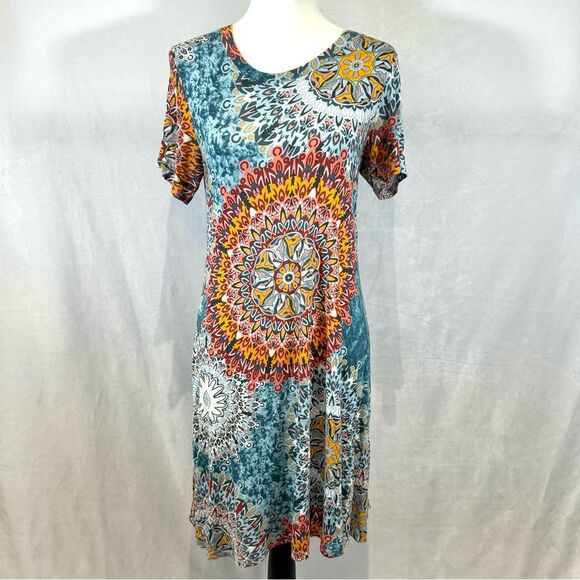 Color burst shift dress size small - Picture 2 of 6